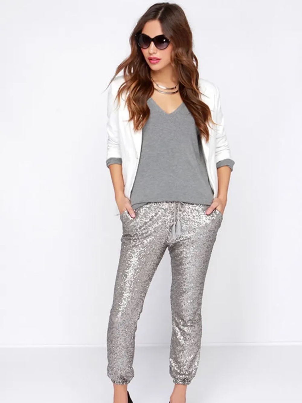 Evenuel Sequence Silver Jumpsuit